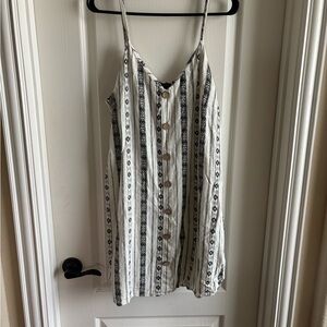 As You Wish  Black and Cream Button-Down Women's dress